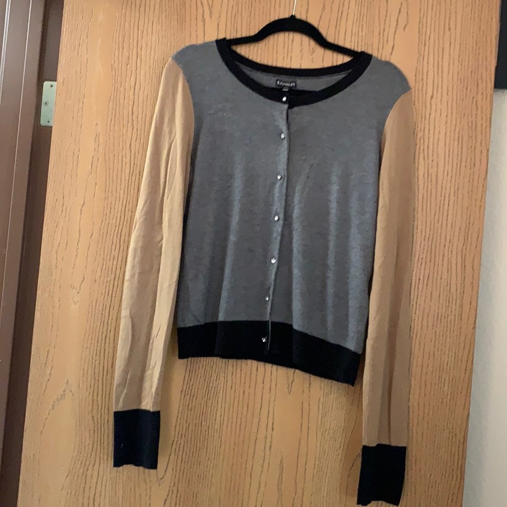 Express color block cardigan